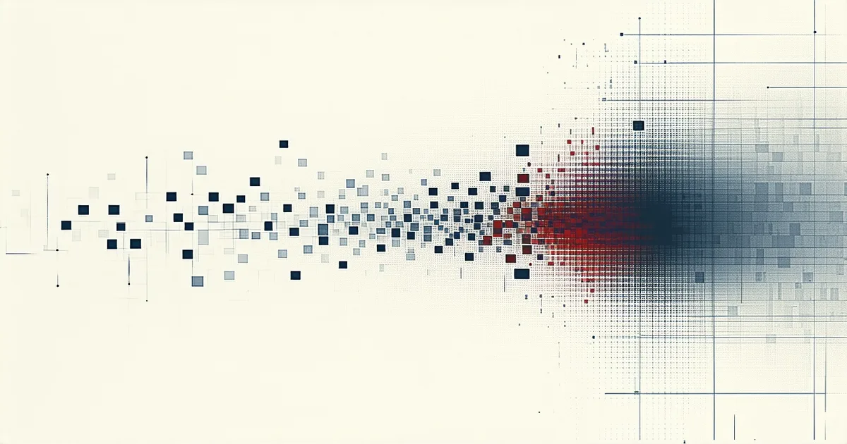 Abstract visualization of MITRE ATT&CK technique coverage grid with highlighted gaps