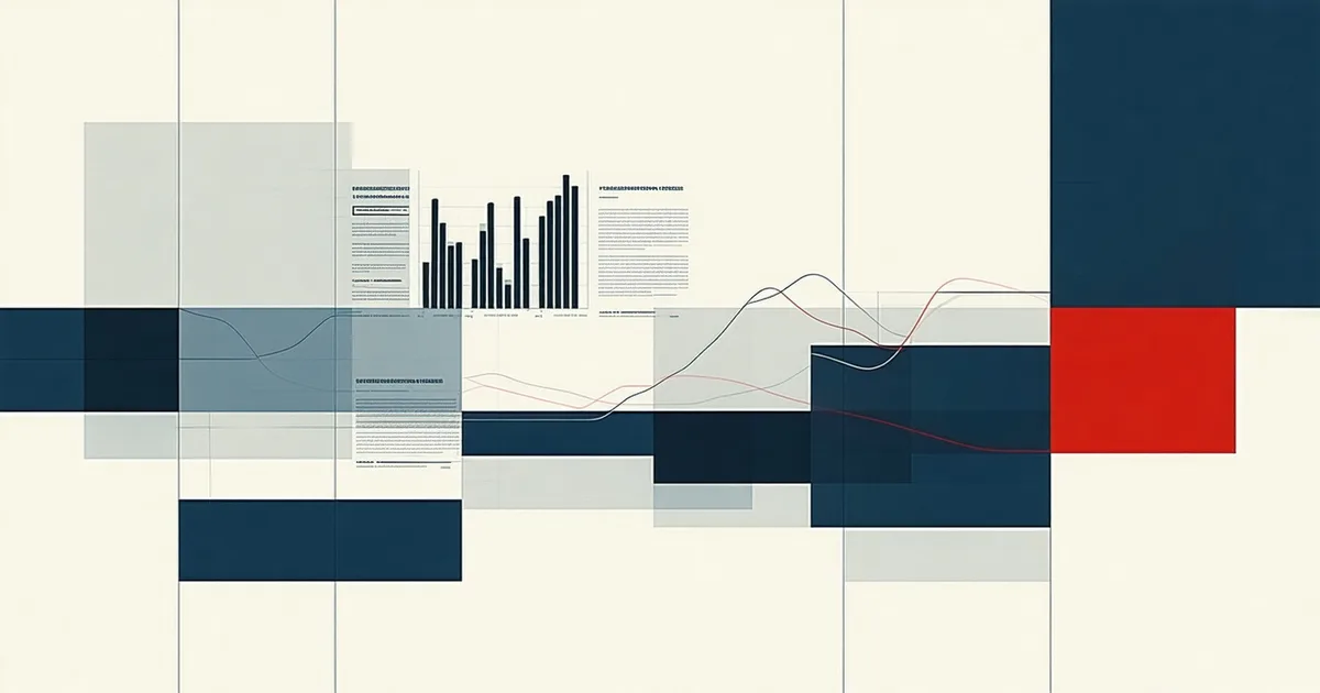 Abstract document and data visualization representing threat intelligence report generation